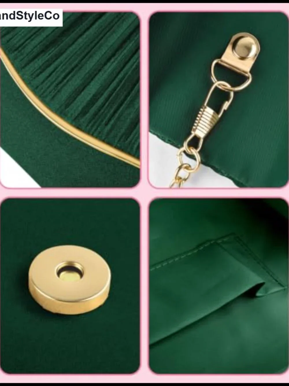 Elegant Evening Clutch Purse for Women Formal Envelope Handbag with Removable